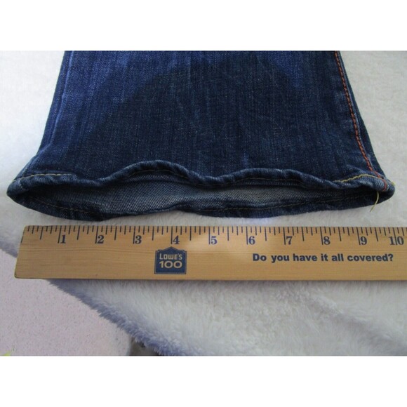 Apple Bottoms Womens Jeans Size 22 Blue Bootcut Distressed Embroidered Pockets - Picture 11 of 15